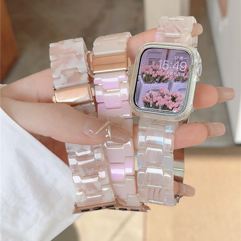 【バンド+保護ケース】apple watch バンド 可愛い 大理石 アップル ウォッチ バンド レディース apple watch バンド 蒸れない アップル ウォッチ キラキラ バンド 