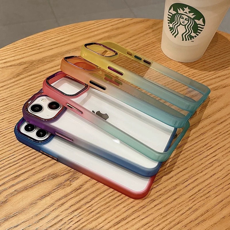 【高品質】iphone14/14promax クリア ケース フチあり iphone13/13proケース 透明 黄ばまない iphone12/11 ケース グラデーション ポリカーボネート スマホケース