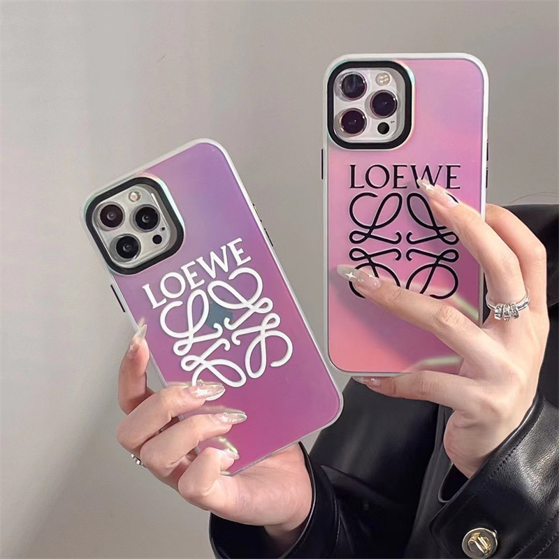 ロエベ アイフォンケース iphoneケース カップル ブランド loewe iphone16/15proケース オーロラ iphone14/13promax ケース おそろい スマホケース ハイブランド  