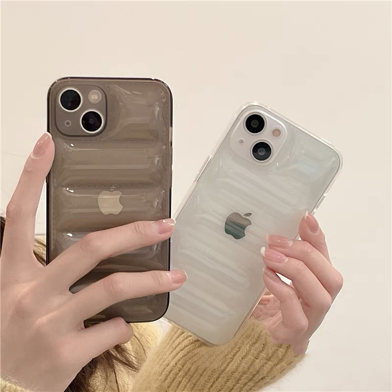iphone14/13ケース 透明 かわいい iphone12/12proケース ダウンジャケット 風 iphone11/xrケース クリア スマホケース お揃い カップル