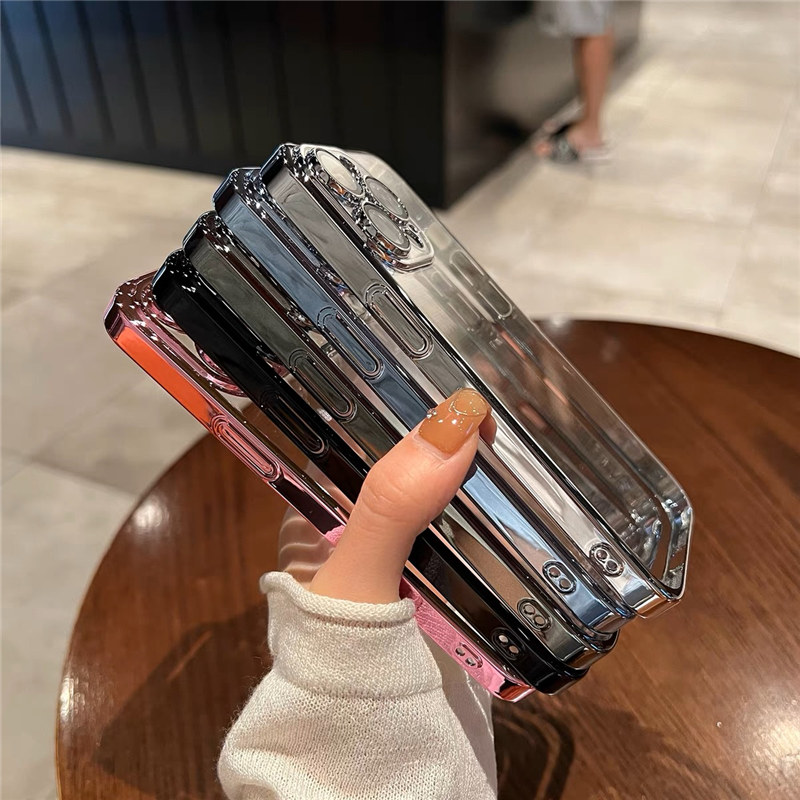 iphone15pro/14/14proパープルに合うケース iphone クリア ケース おしゃれ iphone13/13promax メタリック風 ケース スマホケース 透明 おしゃれ iphone12/12pro ケース カメラ 保護