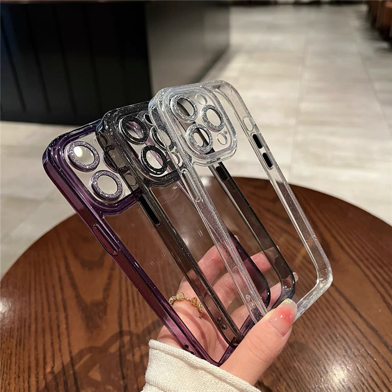 iphone クリアケース 黄ばまない iphone14/14pro ディープ パープル に 合う ケース キラキラ スマホケース おしゃれ 透明 iphone13/13proケース 黒 おしゃれ iphone12/12プロマックス ケース レンズ 保護