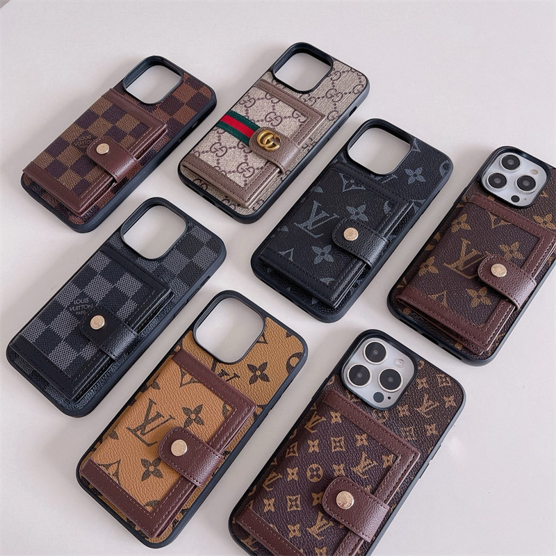 iphone16 ケース ヴィトン風 gucci スマホケース iphone16plus ルイヴィトン アイフォン16プロ ケース iphone15/14/13 ケース カード 収納 ハイ ブランド iphoneケース お揃い さりげない