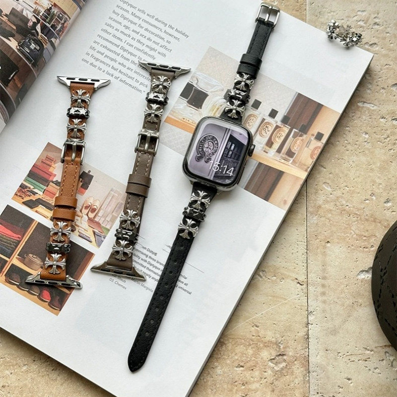 クロム ハーツ アップル ウォッチ バンド apple watch バンド レザー アップル ウォッチ バンド ブランド レディース apple watch バンド かっこいい スタッズ 
