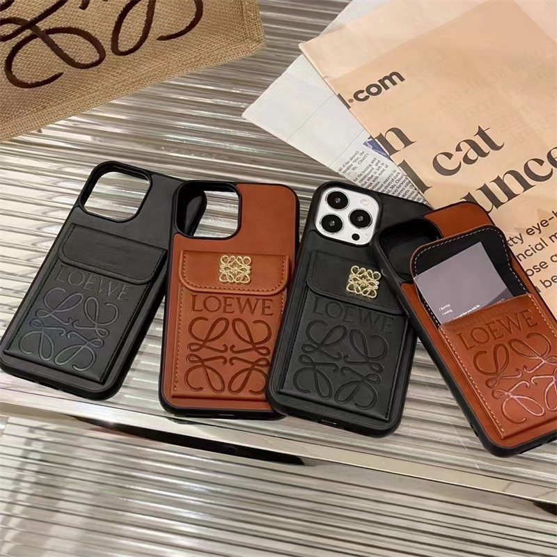 iphone16/15 ケース ロエベ iphone14/13plus ケース ブランド メンズ loewe iphoneケース お揃い ブランド アイフォンケース かわいい iphone12/11proケース ハイブランド カード収納