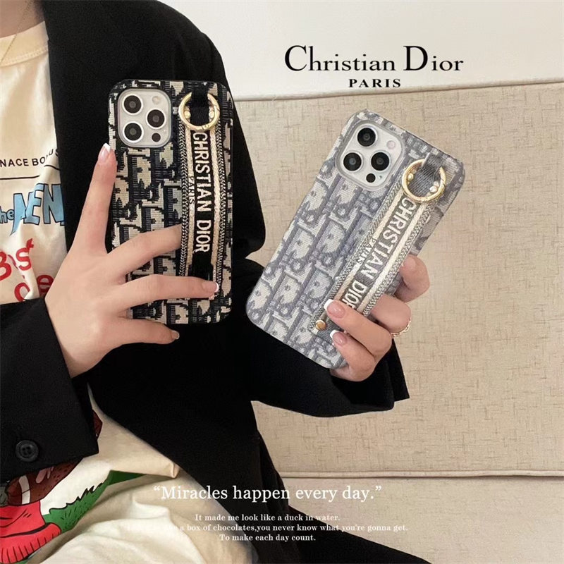 dior iphone16/16pro ケース iphone16promax ケース ハイ ブランド ディオール アイフォンケース iphone15/14ケース ベルト付き ブランド iphone13pro/12 ケース 大人 可愛い