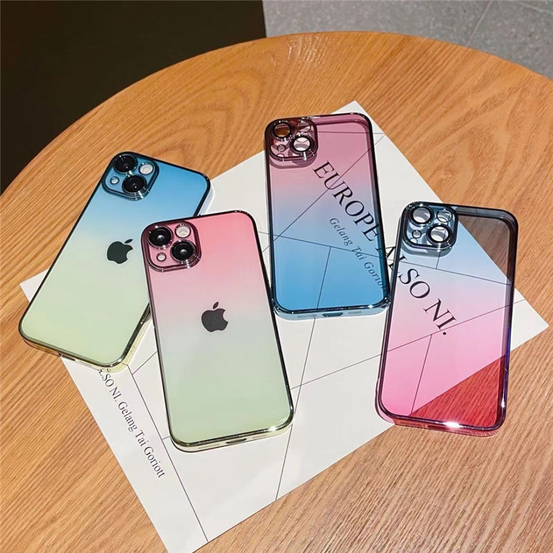 iphone14 ケース グラデーション iphone14 plus ケース クリア かわいい iphone13/13proケース おしゃれ 韓国 iphone12/12pro ケース カメラ保護 iphone13 プロ マックス ケース おしゃれ